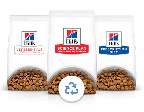 Hills pet food and recycling sign